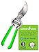 Garden Guru Indestructible All Steel Garden Clippers - GR8-Cut Professional Bypass Hand Pruner Pruning Shear with Comfort Grip Handles and Hardened Steel for Gardening, Trimming, and Yard Work