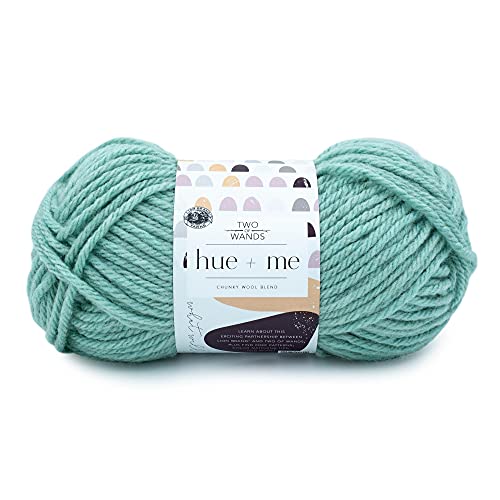 Image of Lion Brand Yarn, Hue + Me Chunky Yarn for Crocheting, Knitting, and Crafts, Sea Glass, 1 Pack