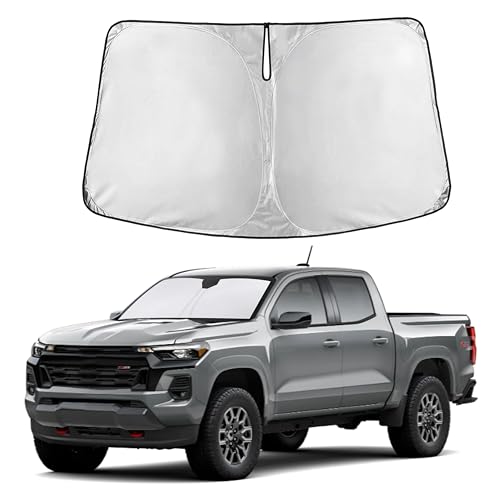 Image of Autovir Windshield Sun Shade Fit for 2015-2024 2025 2026 Chevrolet Colorado Sunshade, Front Car Window Shades Sun Visor, Blocks UV Rays & Heat, Car Accessories