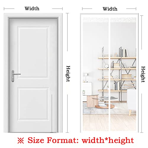 Zanzariera Magnetica per Porte 135x190cm Bianco