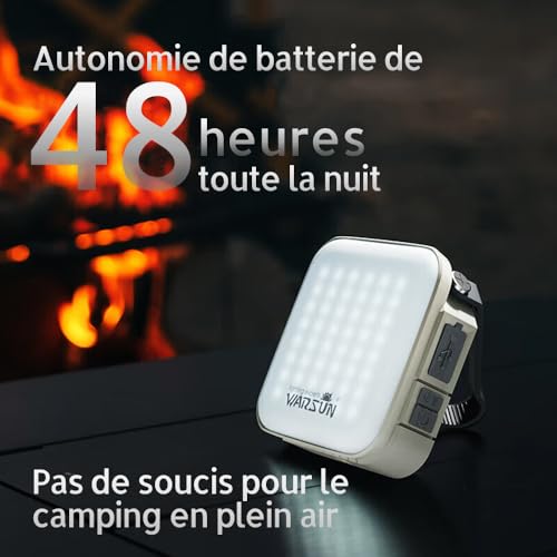 Image of WARSUN CP36 Solar Charging Camping Lantern Flashlight, 800 Lumens, Hangable Emergency Light, Portable Power Bank, Suitable for Outdoor, Camping, Emergency