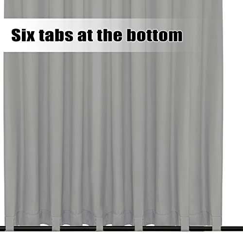 Image of Easy-Going Outdoor Curtains for Patio 1 Panel, 150x84 inch, Light Grey | Waterproof, Windproof, Weatherproof Privacy Outdoor Curtains for Cabanas Porches and Pergolas, Grommet Top and Tab Bottom