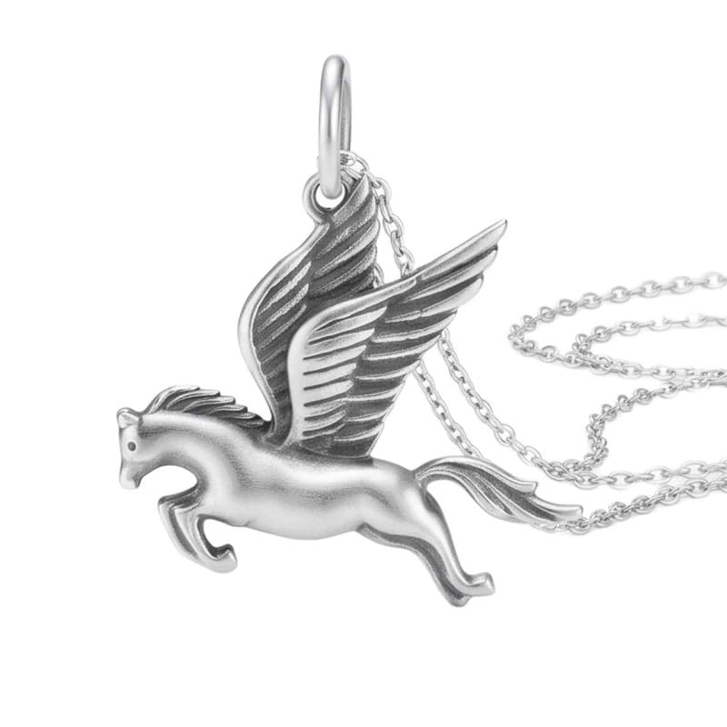 Collana piccola con pegaso volante in argento sterling 925 |WW_NLC_02634