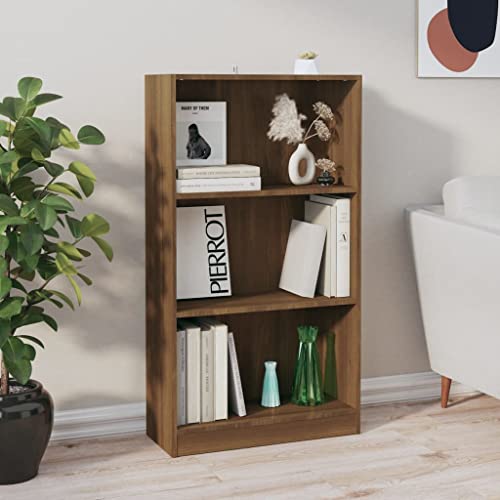 homiuse 60 x 24 x 109 cm Estantería de pared para libros, estantería de madera, estantería para libros, estantería de almacenamiento, estantería para libros, estantería para libros, estantería marrón,