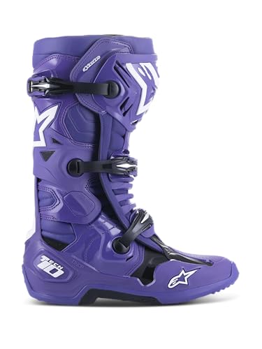 Image of Alpinestars Tech 10 Boots, High-Performance Motocross Boots, CE-Certified, 7, Ultraviolet /Black