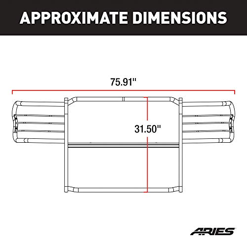Aries 3054 1-1/2-Inch Black Steel Grille Guard, No-Drill, Select Ford Expedition #TOP3