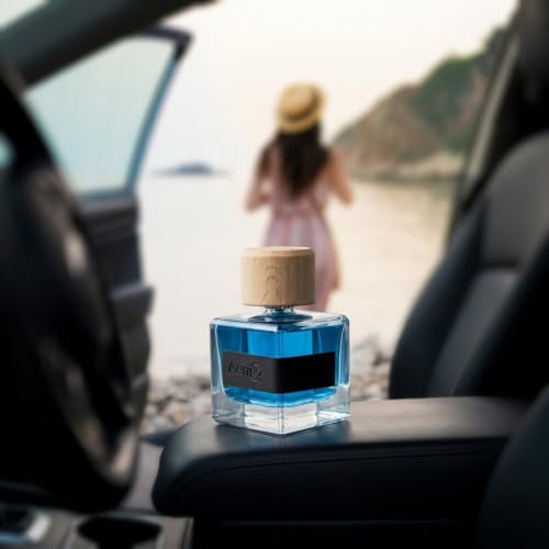 Image of Sea Salt Luxury Car Perfume | Long Lasting Car Fragrance & Car Freshener | 400 Presses, Up to 133 Days | Press to Diffuse 40ml Glass Bottle | Goa Salt Drift