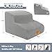 Thihome Hundetreppe für Kleine Hunde, Hunderampe, 2 Stufen Haustiertreppe mit Waschbarer Bezug, Treppe für Hunde, Tragbar Wasserdicht Katzentreppe aus Schwamm für Sofa Bett