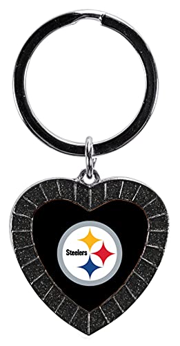 Image of Rico Industries NFL Football Rhinestone Heart Keychain - Great Accessory