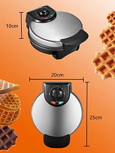 Waffeleisen 850w, Belgische Waffeleisen 20 cm, Bräunungskontrolle, Antihaftbeschichtung Platten, Cool Touch-Griff… – Bild 8