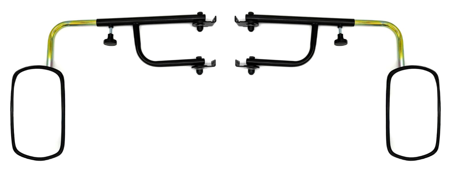 Juego de 2 espejos retrovisores para tractor (255 x 150 mm, diámetro de 14-23 mm, con brazo de espejo)