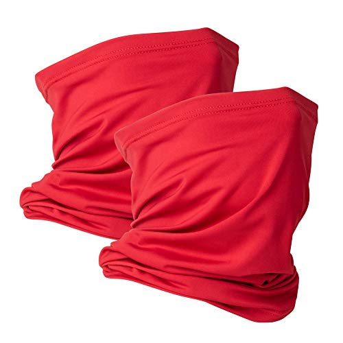 Image of VULKIT 2 Pack Neck Gaiter Face Mask Scarf Reusable Bandanas Tube UV Protection Balaclava Outdoor Sport for Men and Women