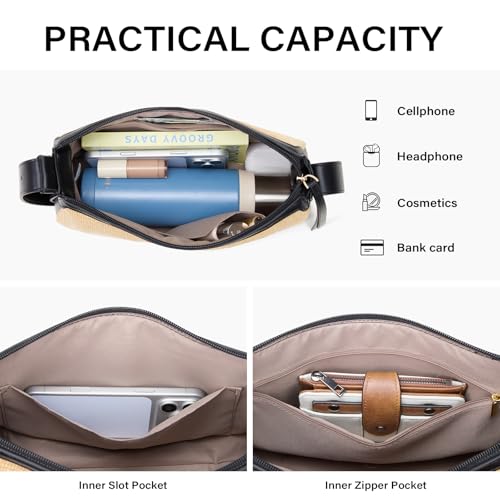 Image of CLUCI Summer Purses for Women, Cute Straw Bag, Beach Shoulder Bag, Woven Handbags with Adjustable Wide Shoulder Strap