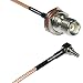 3 feet RG316 TNC Female Bulkhead to CRC9 Male Angle RF Pigtail Coaxial Cable