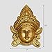 Tarang Arts Durga Devi Face Brass Wall Hanging with Gold Finish, | Metal Durga Amma Home Decor, Wall/Door Hanging Plate, for Entrance Door/Living Room/Mandir/Home Decor/Gifts (10x7 Inches)
