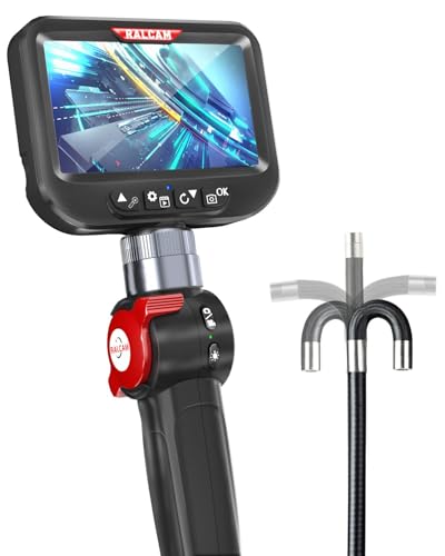 Ralcam Endoskopkamera mit Licht Endoscope Camera - Endoskop 8,5mm Inspektionskamera 4,3" HD 1080P Rohrkamera, Kameras mit 6 LED, IP67 Wasserdicht 1m Flexible Kanalkamera Teleskopkamera Kfz Werkzeug