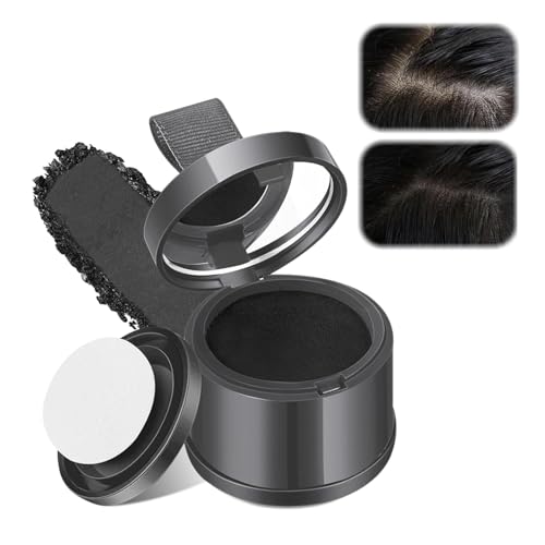 VIDSTW Poudre de Racine de Cheveux Poudre Cheveux Homme et Femme Retouche Racines Cheveux Mascara Cheveux Hair Root Concealer pour Combler les Cheveux Clairsemés (Noir)