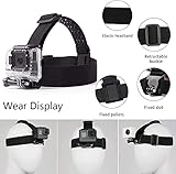 Adjustable Head Mount Strap Compatible with Gopro Hero 13 12 11 10 9/AKASO EK7000 Brave 4 Brave 7/Dji Osmo Action 5 Pro/Dji Osmo Action 4/WOLFANG/Surfola/APEXCAM/SJCAM Action Camera Elastic Headband - Image 5