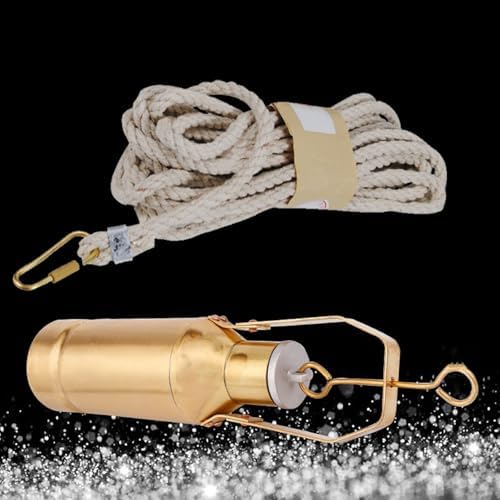 Brass Oil Sampler Bucket - 300mL/10.1 fl oz, 500mL, 1000mL - Durable Oil Sampling Tool with 16.4ft Rope for Gasoline & Diesel - Ideal for Accurate Liquid Sampling