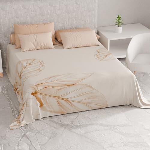 PETTI Artigiani Italiani - Telo Arredo in Microfibra, Copritutto, Copridivano 220x270 cm, Fantasia Floreale 25 150 | Telo Protettivo Lavabile, Copriletto e Copritavolo Multiuso per Divani - Immagine 2