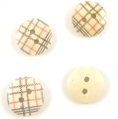 Nociones de costura suministros cierres botones para coser en 03215celosías redondo de madera dibujos animados artes manualidades Flatback