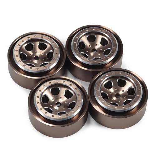 RC�J�[�̃^�C���ƃz�C�[�� Compatible With TRX4-M For Defender For Bronco For SCX24 AX24 FCX24 1/24 1/18 RC �N���[���[�p�A���~�����r�[�h���b�N �z�C�[�� ���� 4 ��(Col