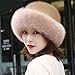 Hawtrytoa Women's Winter Furry Hat, Fashion Sweet and Cute Warm Thick Fisherman Hat Basin Hat (Brown,M)
