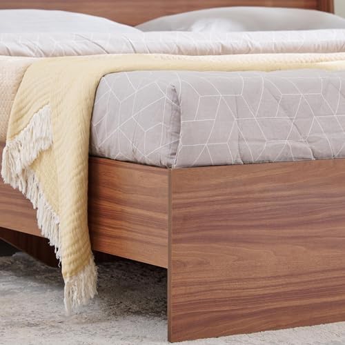 Image of Home Centre Helios Alton King Bed |Engineered Wood King Bed| (Walnut) |1 Year Warranty