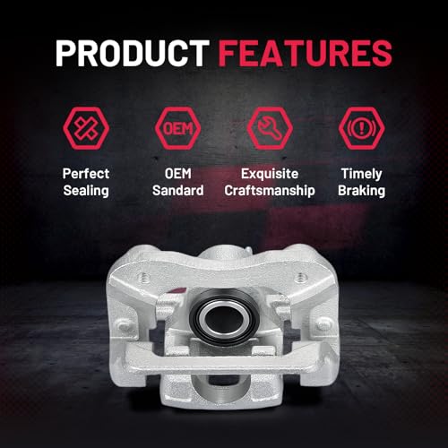 Image of BDFHYK 19-B3100A 19-B3101A Rear Disc Brake Caliper Assembly Compatible with Hyundai Sonata /Tucson 2005-2009, Compatible with Kia Magentis /Optima /Sportage 2005-2010, 2.0L 2.4L l4 2.7L 3.3L V6 2pcs