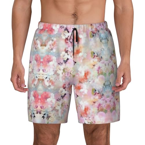 Short de plage floral rose pour homme idéal pour vos vacances
