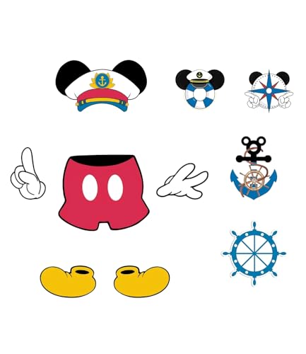 10 imanes decorativos de puerta Cruise Mouse Boy, pack miniatura 1