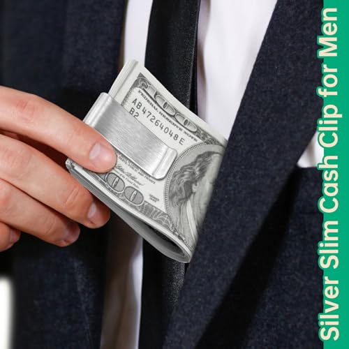 Premium 20-Pack Stainless Steel Money Clips - Slim Cash Holders for Men, Minimalist Credit Card Wallets - Image 7
