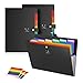 Produktbild ABClife 3 Stücke Fächermappe A4, 7 Taschen Dokumentenmappe A4 Erweiterbar Tragbar Aktenordner A4 Faechermappe A4 fächermappe din A4 Büro Schulordner Dokumente a4 Ordner Organisato mit Druckknopf