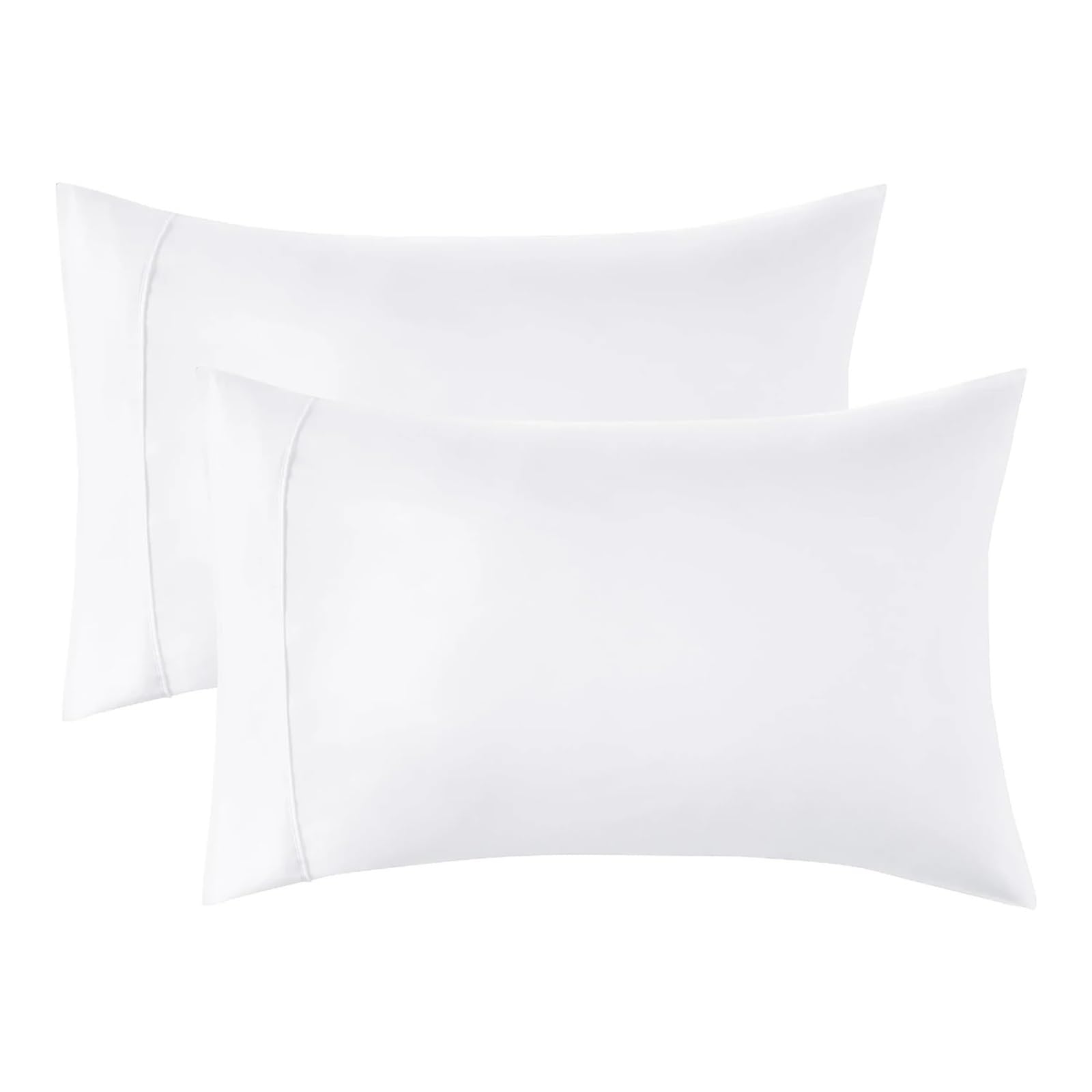 Pillowcase Luxury Cooling Blend Ultra Soft Pillow Cases - Pillowcases With Envelope Closure(White,20x30in-2Pcs)