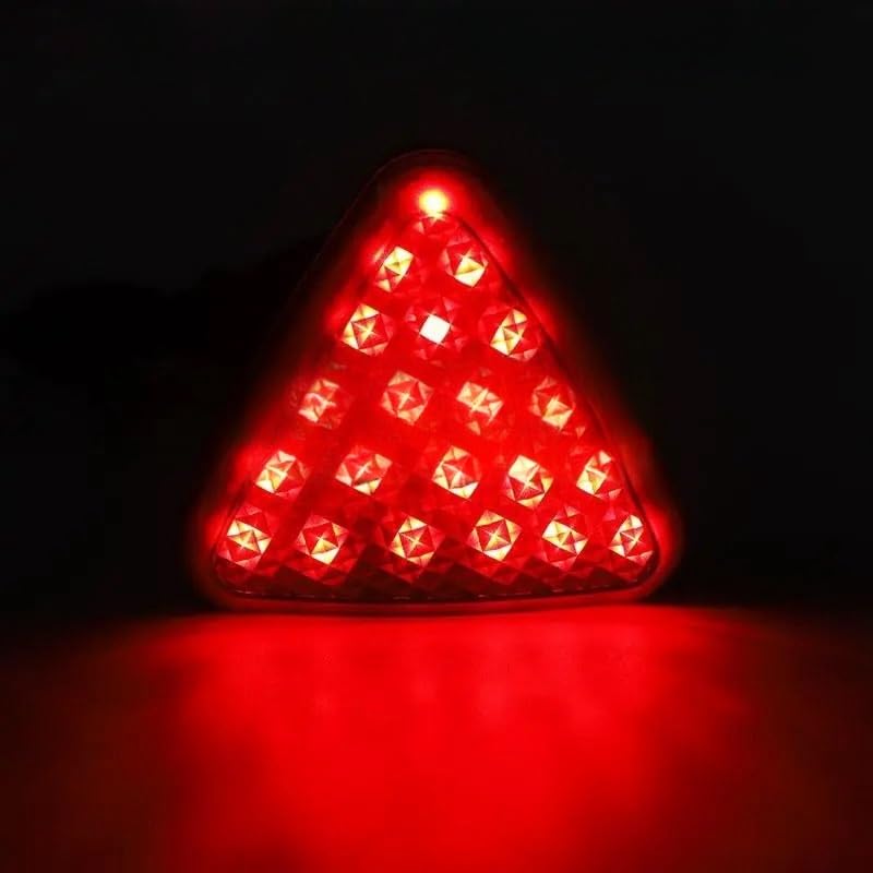Luz trasera de freno universal 12V con intermitentes triangulares para moto 4