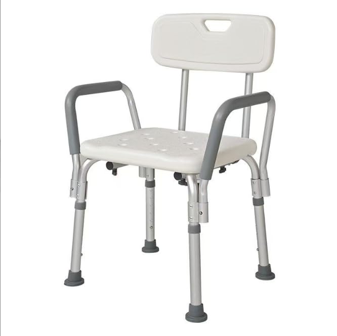 Chaise de douche avec bras et dos Fayelong en alliage aluminium pour senior