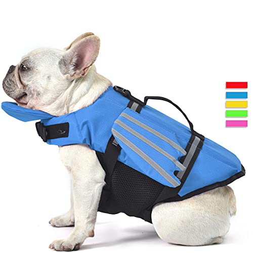 Dog Life Jacket, Wings Design Pet Life Vest, Dog Flotation Lifesaver Preserver Swimsuit with Handle for Swim, Pool…