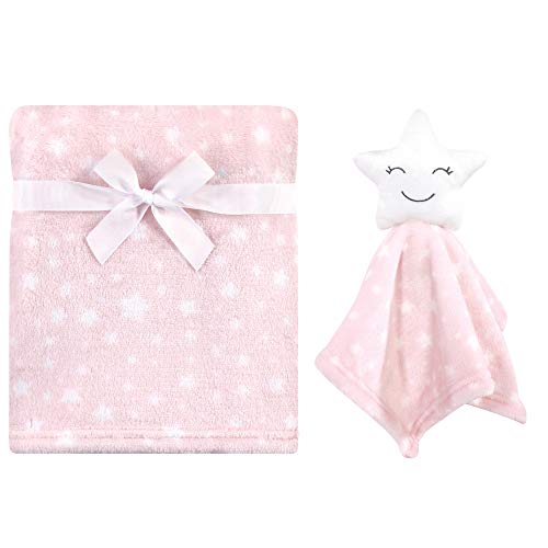 Image of Hudson Baby Unisex Baby Plush Blanket with Security Blanket, Star Girl, One Size