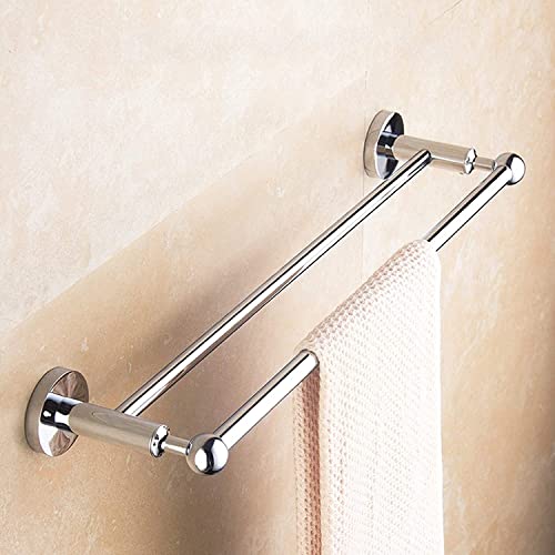 Toallero de barra doble metálico de 30cm para secado eficiente de toallas de baño 6