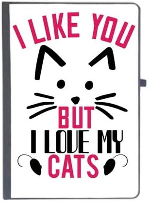 UDNAG Ruled Notebook Diary 'Cat | i Like You but ilike My Cats', [A5 80Pages 80GSM]