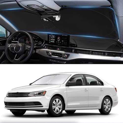 Custom Fit VW Jetta Windshield Sunshade for 2011-2017 2018 Volkswagen VW Jetta Accessories Front...