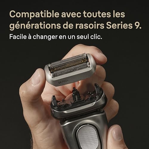 Braun Tête De Rasoir Electrique Homme Series 9 PRO et 96M ORIGINALE, Remplacement De La Grille Pour Un Rasage De Près, Lames Ultra Fines Pour Bien Raser La Barbe, Elément De Rechange OFFICIEL