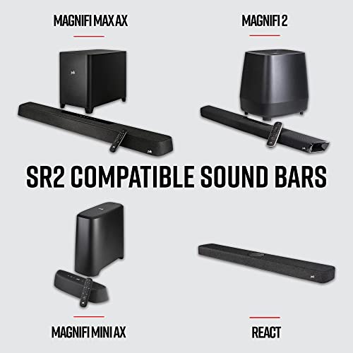 Image of Polk Audio SR2 Wireless Surround Sound Speakers for Select Polk React and Magnifi Bars - Wireless Surround Sound System for TV, Easy Setup, Multiple Placement Options, 2 Count (Pack of 2)