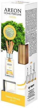 AREON Home Luxury Perfume Reed Diffuser Sunny Home + 10 Rattan Reeds, Clear, 85 milliliters - Image 5