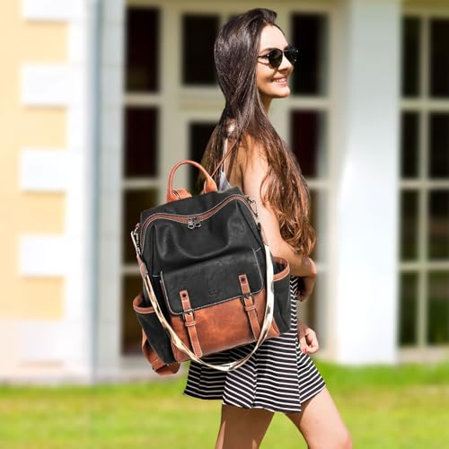 Image of AGLOD Backpack Purse for Women PU Leather Back Packs Designer Ladies Shoulder Bag Fashion Faux Work Travel Handbags