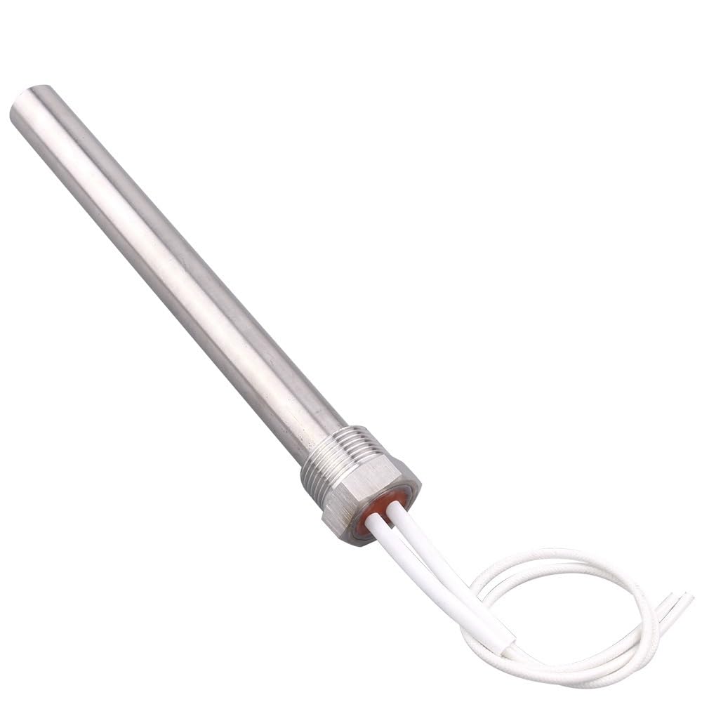 Zcxxdcx 1Kw L200mm 220V 3/4'' Npt Thread Immersion Cartridge Heater Stainless Steel 304 Dn20 Electric Heating Element 250W 500W 1Kw 1.5Kw 2Kw(1Kw L200mm)
