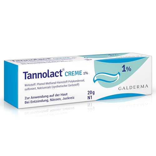 Tannolact Creme, 20g, für Ekzeme und Neurodermitis geeignet, juckreizlindernd und entzündungshemmend, kortisonfrei