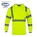 VENDACE Safety Reflective High Visibility Long Sleeve Shirts with Hood Class 3 Hi Vis Construction Breathable Work Shirts for Men(Yellow,XL)