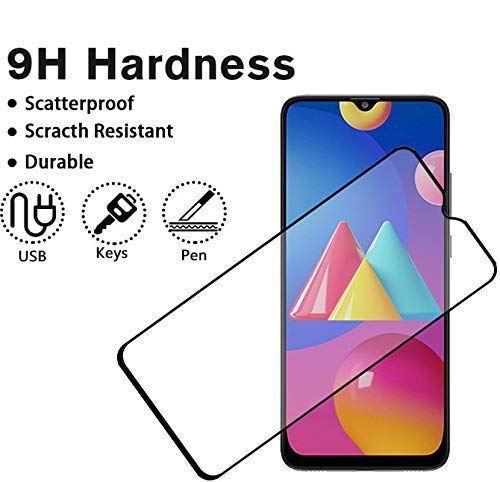 Image of Screen Protector for Samsung Galaxy M02 | A02 (Black) Tempered Glass Edge-to-Edge 6D Screen Guard With Installation Kit