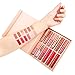 Zhiaek 12 Piezas Labiales Mate Larga Duracion Pintalabios Permanente Pinta Labios Larga...